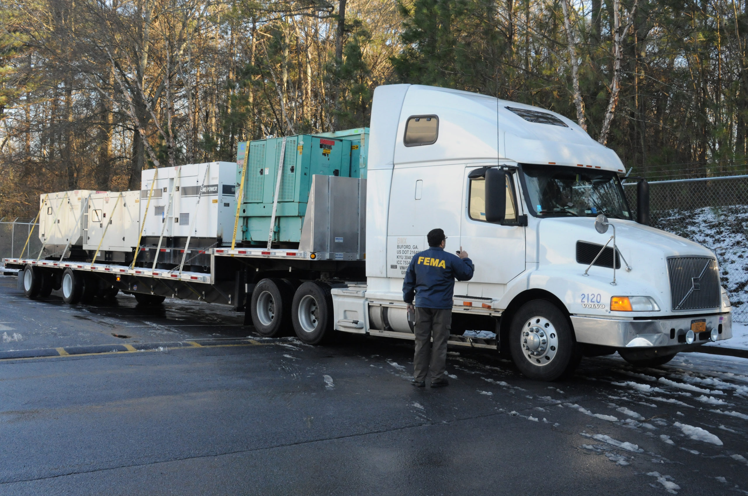 FEMA PIO Inspects a Truckload of PowerGenerators